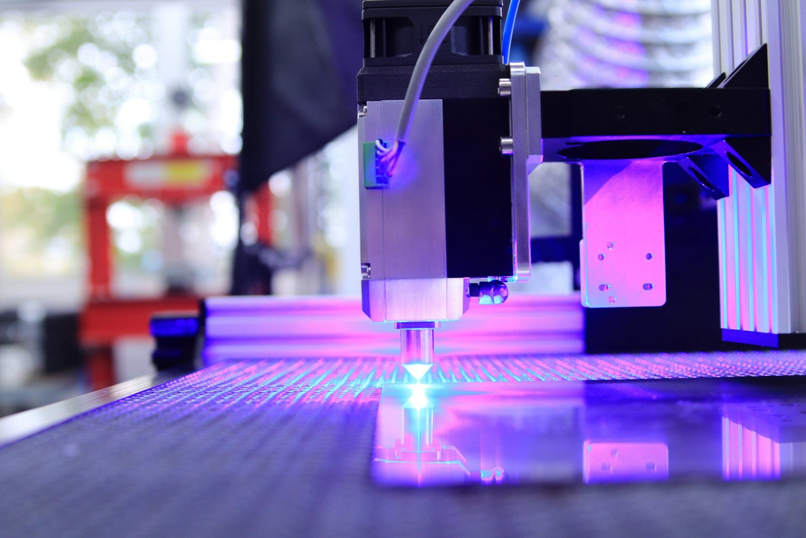 Laser equipment in operation