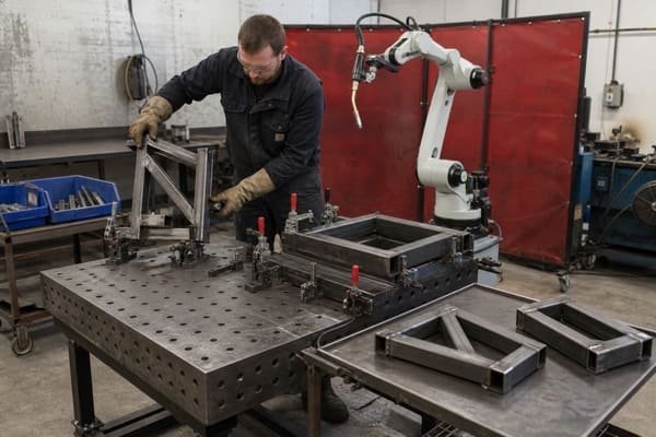 high mix low volume welding production line with collaborative robot