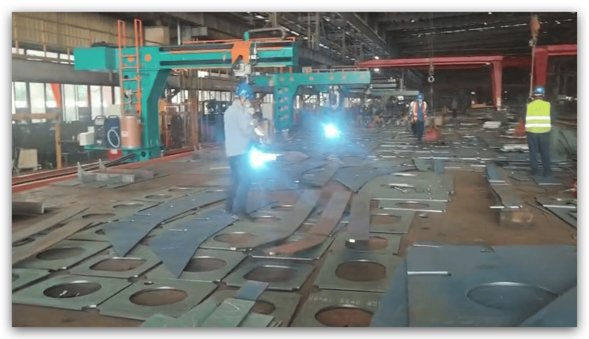 heavy steel full penetration welding multi-pass process
