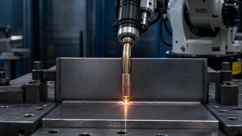 robotic welding seam misalignment TCP calibration check