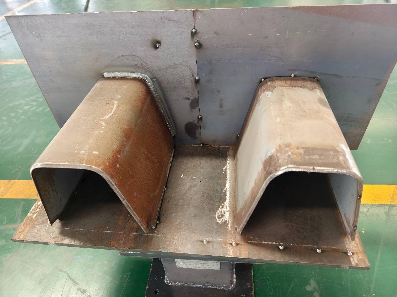 Weighbridge end plate welding