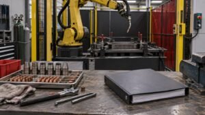 Welding automation support agreement illustrated in a practical industrial workshop